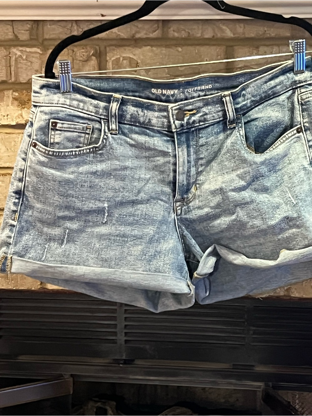 Old Navy Light Blue Washed Boyfriend Denim Shorts
